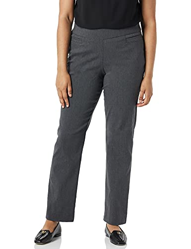 Briggs New York Damen Super Stretch Millennium Welt Pocket Pull On Career Pant Unterhose, grau meliert, 42 von Briggs New York