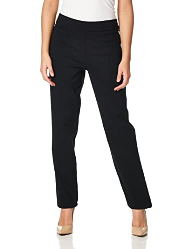 Briggs New York Damen Super Stretch Millennium Welt Pocket Pull on Career Pant (Average & Short & Tall Length) Klassische Hose, Schwarz, 48 Kurz von Briggs New York