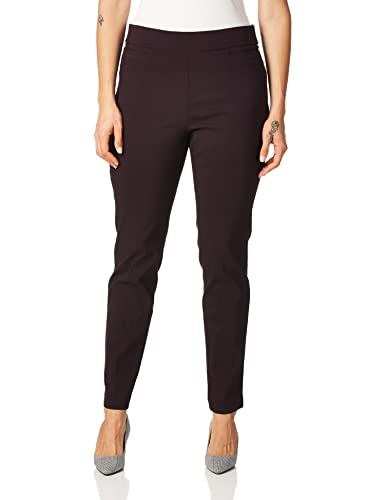 Briggs New York Damen Super Stretch Millennium Welt Pocket Pull on Career Pant (Average & Short & Tall Length) Unterhose, Farbgebung „Dark Picked Beet“, 38 von Briggs New York
