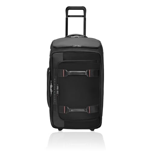 Briggs & Riley 68,6 cm große, aufrechte Reisetasche – Kariertes Gepäck für Reisen, Koffer mit Rollen, Softside-Rolltasche für Damen und Herren – ZDX-Kollektion, Schwarz von Briggs & Riley