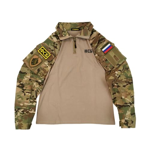 BrightBud Combat Shirt Tactical, Taktische FSB KGB G3 Einsatzjacke Herren, Taktische Russische Jacke mit Ellenbogenschutz, Camo Langarmjacke & Tactical Jacke für Paintball Airsoft Jagd Schießen BrightBud Combat Shirt Tactical, Taktische FSB KGB G3 Einsatzjacke Herren, Taktische Russische Jacke mit Ellenbogenschutz, Camo Langarmjacke & Tactical Jacke für Paintball Airsoft Jagd Schießen von BrightBud