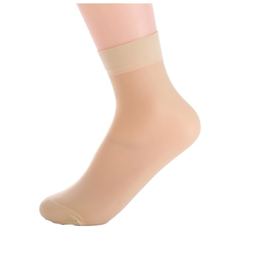 BrightGlow 5 Paar Herren Dünn Nylonstrümpfe Kurze Seidenstrümpfe Ultradünne Strümpfe Transparente Feinsöckchen Elastisch Nylon Kurzstrümpfe Durchsichtig Söckchen Farbe Einheitsgröße von BrightGlow