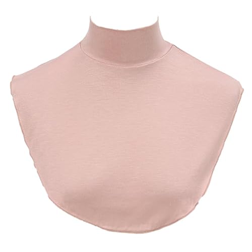 BrightGlow Falscher Kragen Abnehmbare Fake Rollkragen Damen Modal Fake Elegant Rollkrageneinsatz Turtleneck Detachable Dickey Collar Faux Fake Kragen für Damen,Mädchen Rosa Einheitsgröße von BrightGlow