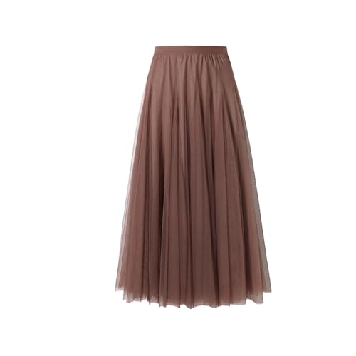 BrightGlow Langer Maxi-Tüllrock Damen A-Linie Midi Rock Unterrock Lagenrock Faltenrock Damen-Tüllrock mit hoher Taille Bühnenkleid Mesh Tutu Röcke für Hochzeit Party Kaffee#1 S BrightGlow Langer Maxi-Tüllrock Damen A-Linie Midi Rock Unterrock Lagenrock Faltenrock Damen-Tüllrock mit hoher Taille Bühnenkleid Mesh Tutu Röcke für Hochzeit Party Kaffee#1 S von BrightGlow