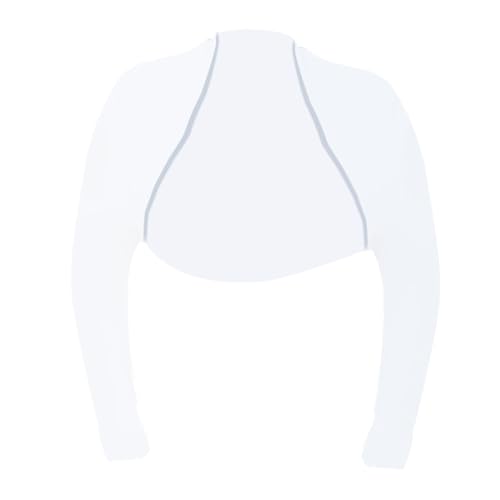 BrightGlow UV Schutz Schal Armstulpen Herren Damen Plus Size Armmanschette Kühlschal mit Fingerlöchern Mehrzweck-Sonnenschutz Fingerlose Handschuhe Ärmel für Golfen Reiten Weiß Einheitsgröße von BrightGlow