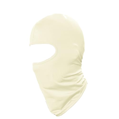 BrightGlow Vollgesichtsabdeckung Sommer Sturmhaube Kühlung Balaclava UV Schutz Atmungsaktiv Gesichtsmaske Motorradmaske Camouflage Winddichte Maske für Herren und Damen Beige Erwachsene von BrightGlow