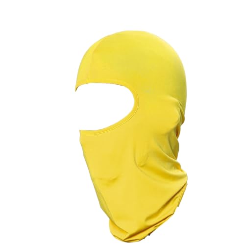 BrightGlow Vollgesichtsabdeckung Sommer Sturmhaube Kühlung Balaclava UV Schutz Atmungsaktiv Gesichtsmaske Motorradmaske Camouflage Winddichte Maske für Herren und Damen Gelb Erwachsene von BrightGlow