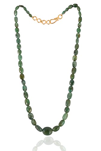 brightjewels 146 Karat Natural Brazilian Smaragd Uni Grün Oval Edelstein 45,7 cm Halskette Schmuck von BrightJewels