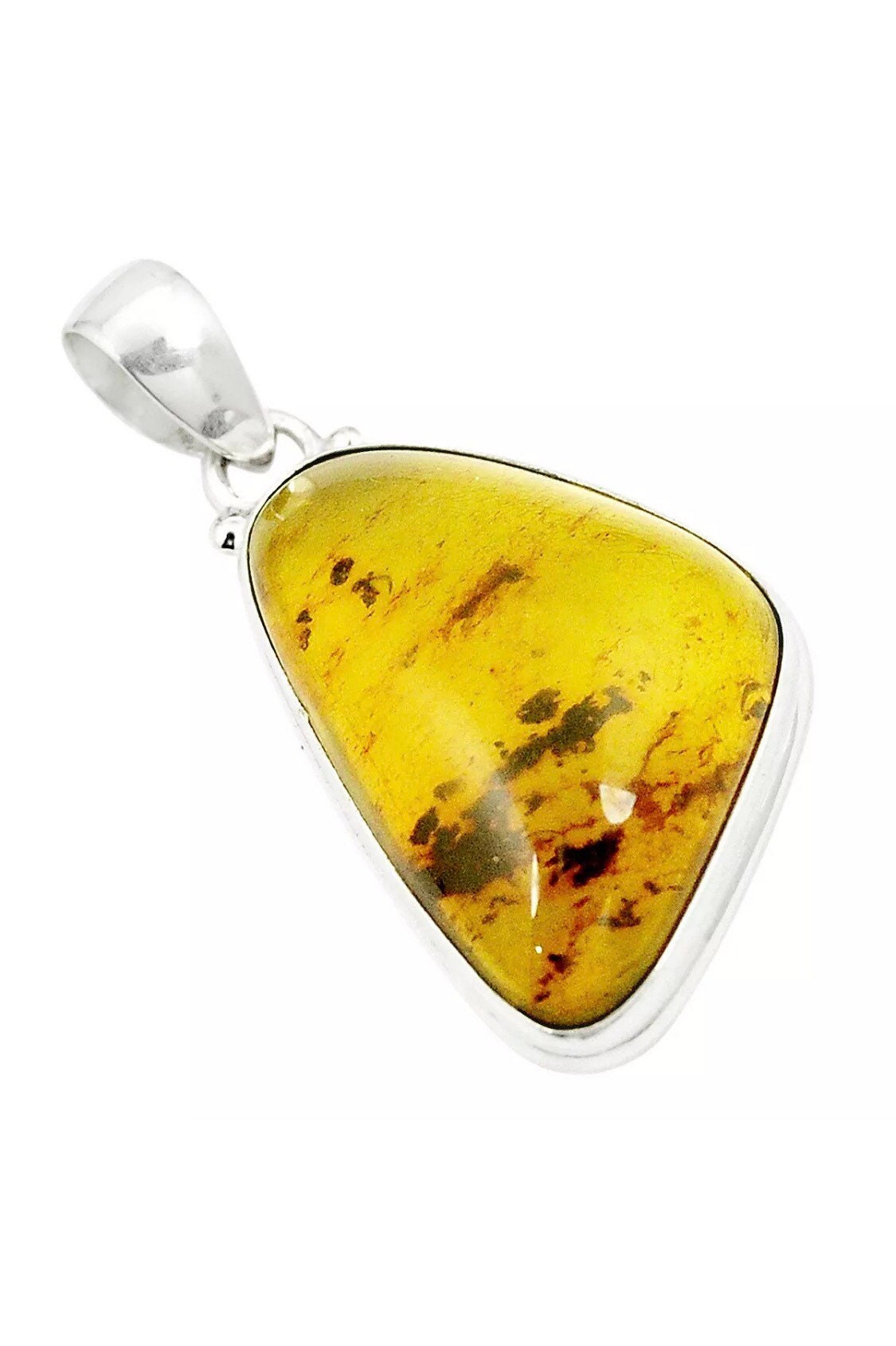 Grüner Bernstein 925 Sterling Silber Anhänger Grüner Bernstein 925 Sterling Silber Anhänger von BrightMistEnchants