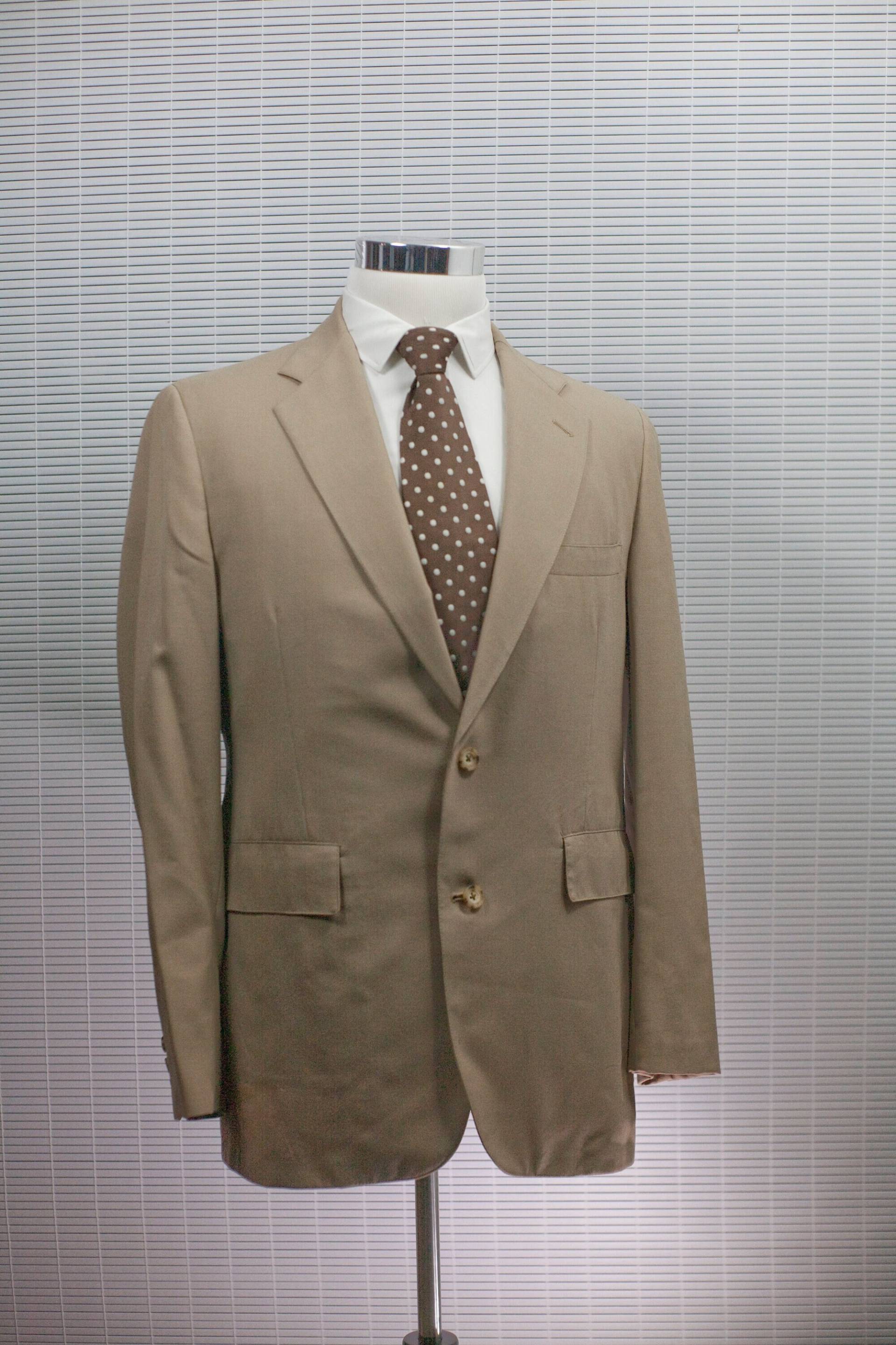 Handgeschneiderte Große Tan Blazer/Herren Vintage Anzugjacke #m036 von BrightWall