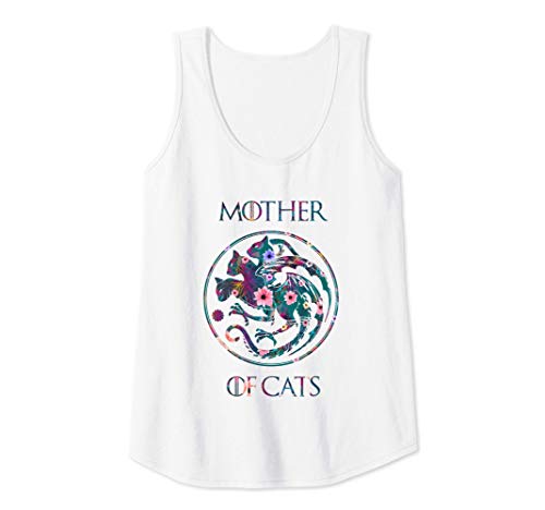 Damen Mother of Cats Shirt Mutter der Katzen Tank Top von BrightWay Cat Mutter der Katzen Shirt