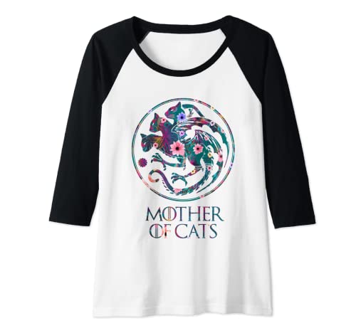Damen Mutter der Katzen - Mother of Cats Raglan von BrightWay Cat Mutter der Katzen Shirt