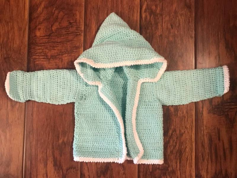 Kapuzen Strickjacke Pullover Kleinkind Die 9-12 Mos Häkeln von BrightsideInspired