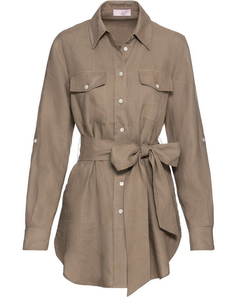 Brigitte von Schönfels Hemdbluse Lange Bluse mit Bindegürtel von Brigitte von Schönfels