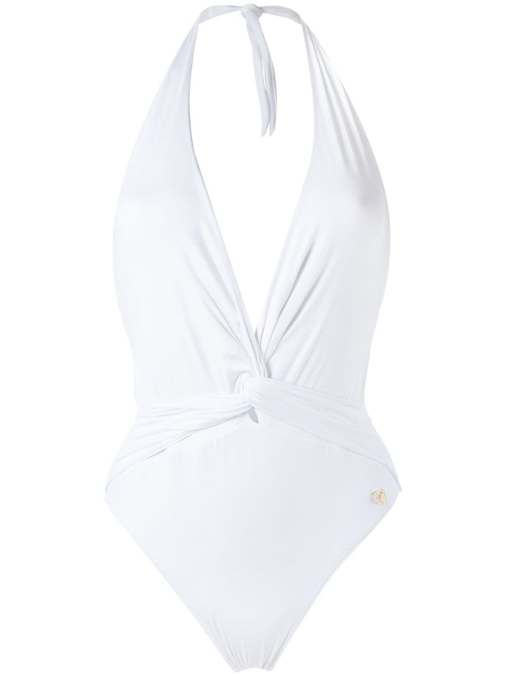 Brigitte Badeanzug mit V-Ausschnitt - Weiß von Brigitte