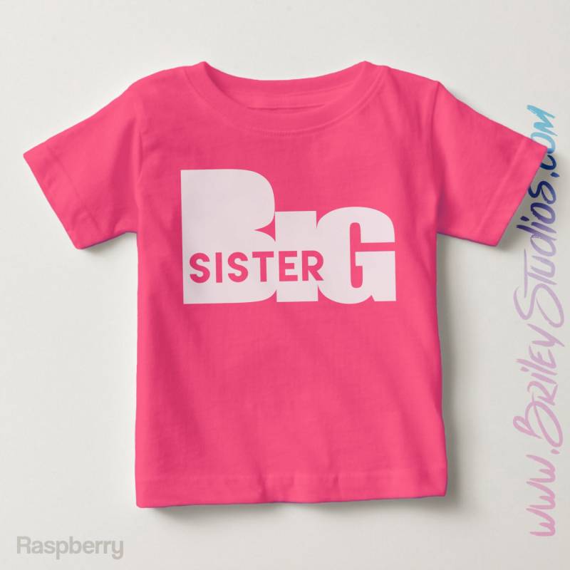 Big Schwester Kurzarm Kleinkind T-Shirt, Sis Trendige Kleidung Geschenk, Passende Familie, Personalisierte Kinderkleidung, Schwangerschaftansage von BrileyStudios