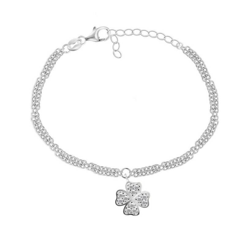 Brilio Silver Armband Beautiful silver bracelet with zircons Four Leaf Clover BRC45W von Brilio Silver