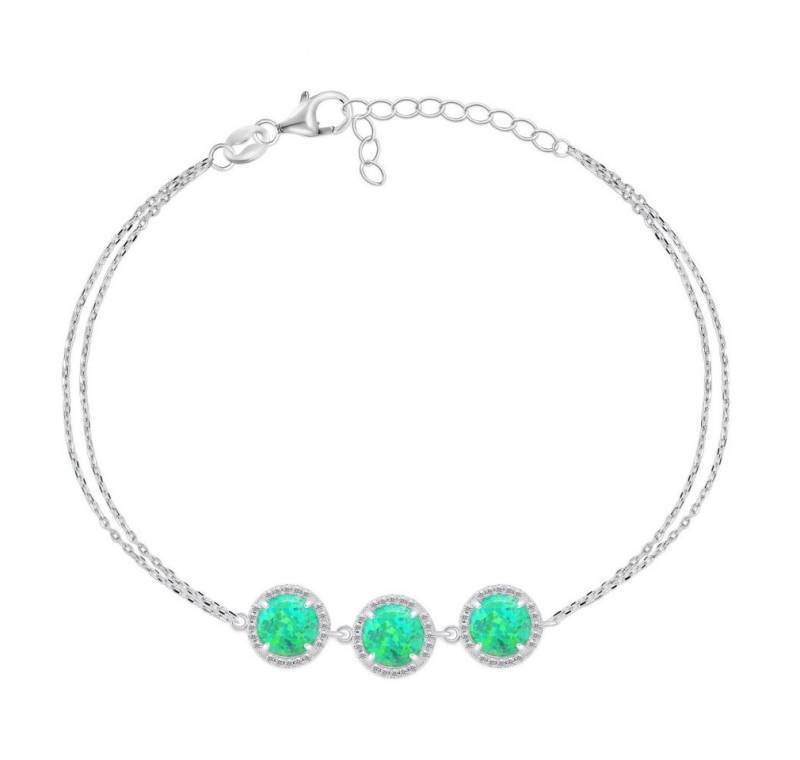 Brilio Silver Armband Charmantes Silberarmband mit synthetischen Opalen BRC71WG von Brilio Silver