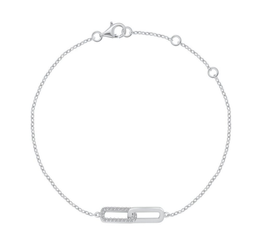 Brilio Silver Armband Minimalistisches Silberarmband mit Zirkonen BRC132W von Brilio Silver