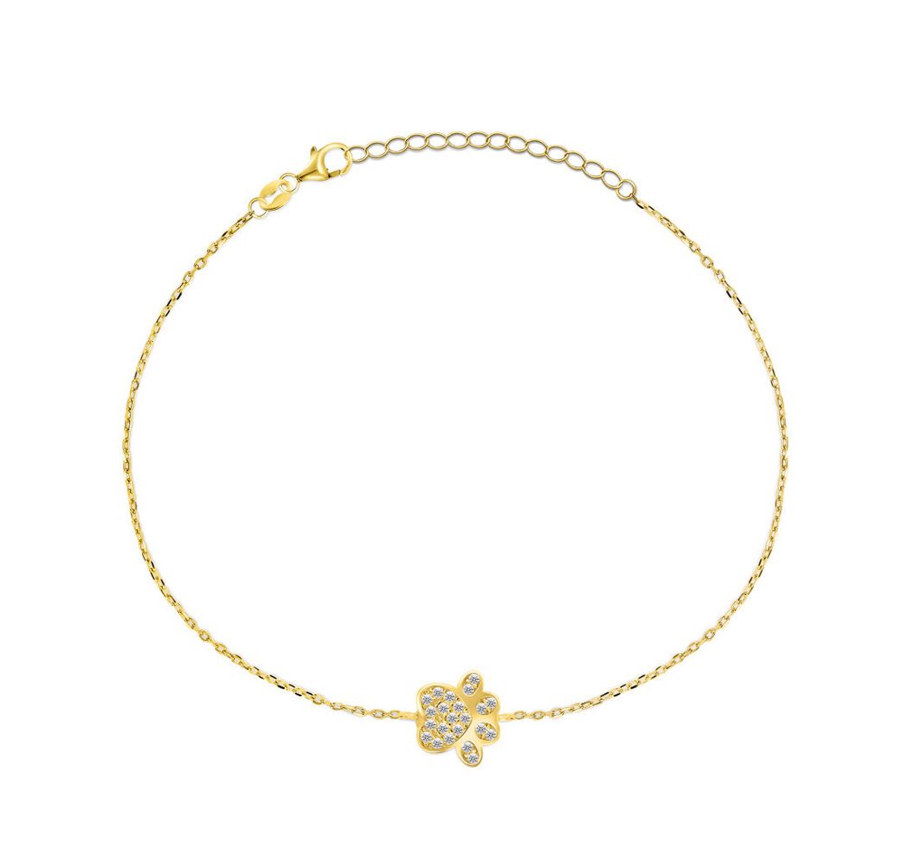 Brilio Silver Armband Playful gold-plated paw bracelet BRC29Y von Brilio Silver