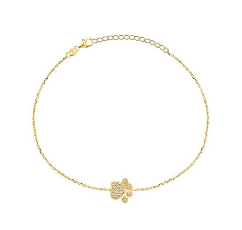 Brilio Silver Armband Playful gold-plated paw bracelet BRC29Y von Brilio Silver
