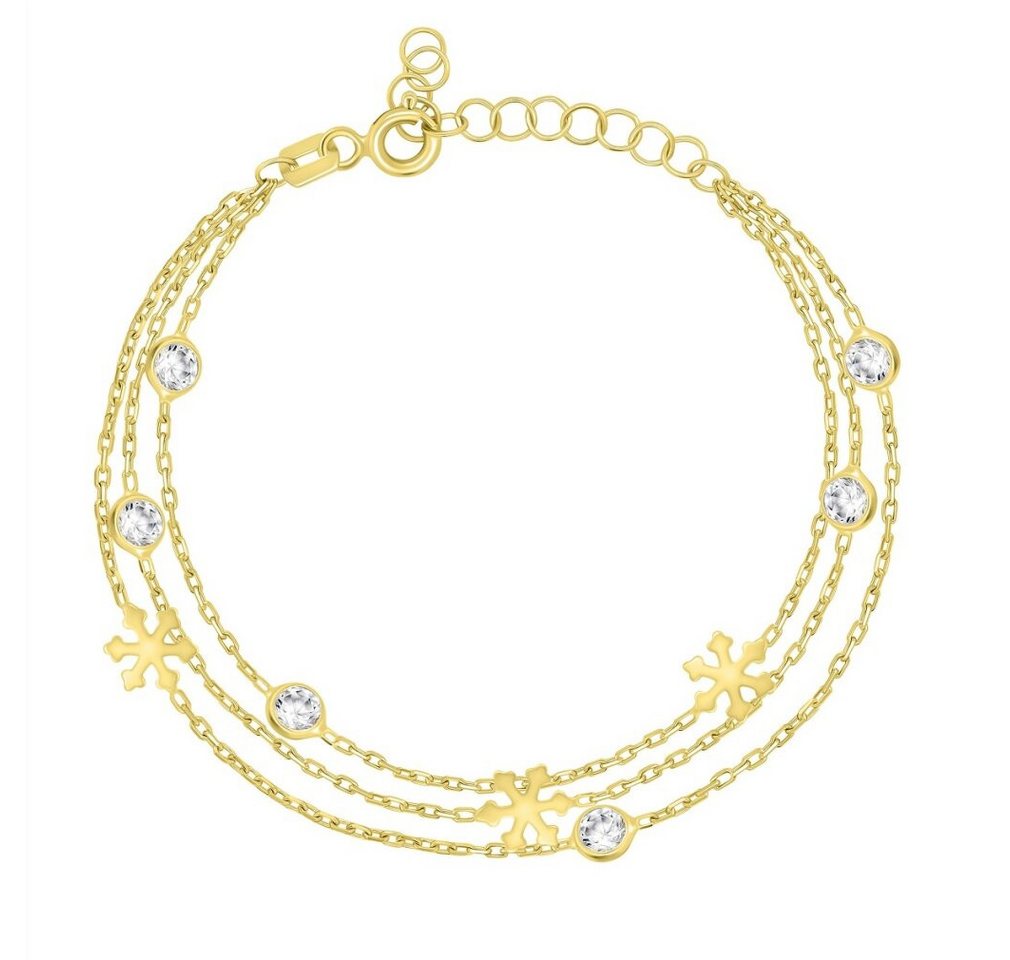 Brilio Silver Armband Vergoldetes Armband mit Zirkonen Flakes BRC135Y von Brilio Silver