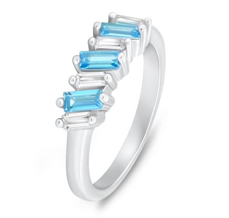 Brilio Silver Fingerring Charmanter Silberring mit Zirkonen RI101W - Kreislauf: 54 mm von Brilio Silver