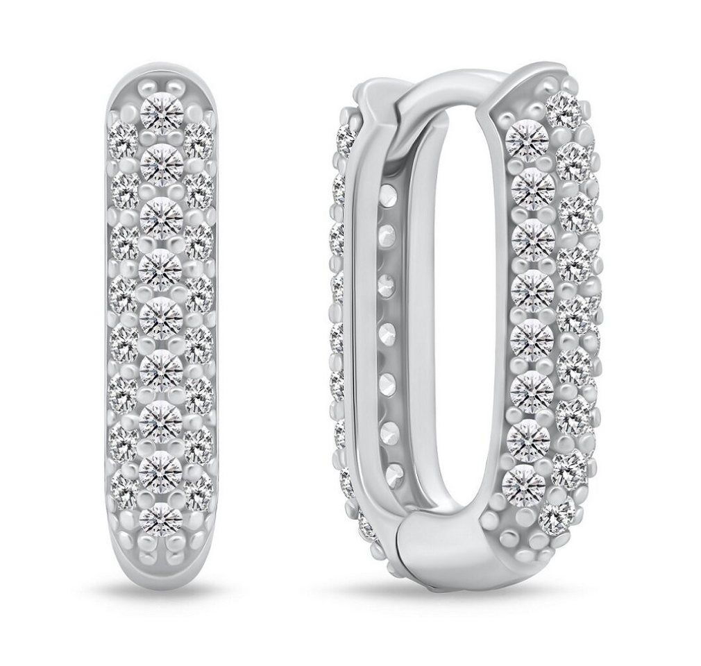 Brilio Silver Fingerring Funkelnde Silberohrringe mit Zirkonen EA1023W von Brilio Silver