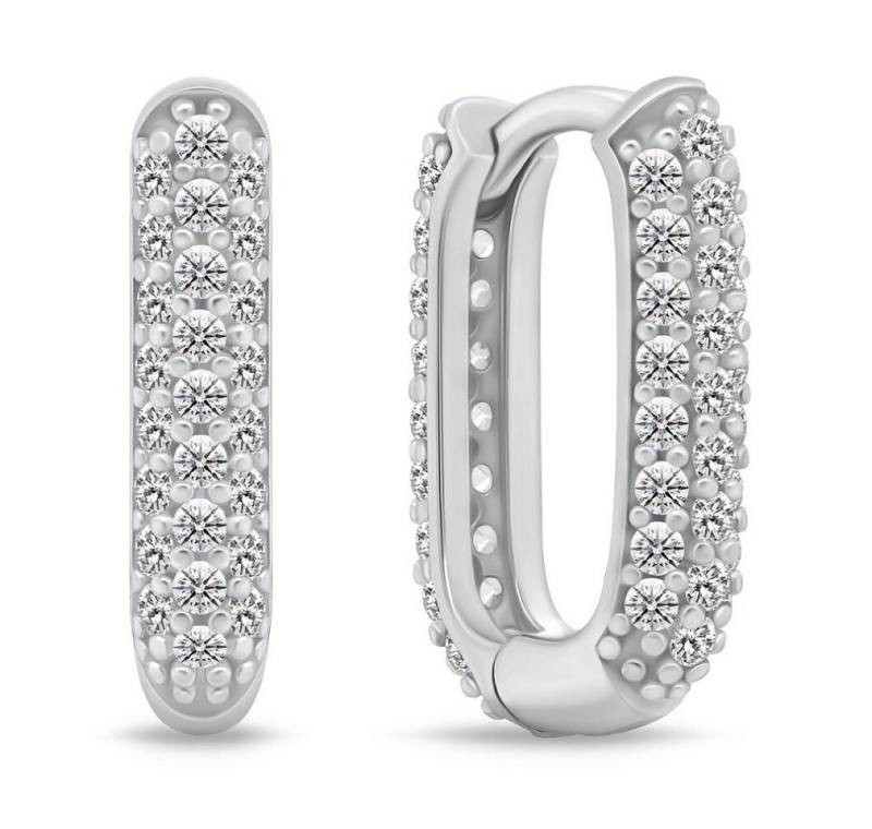 Brilio Silver Fingerring Funkelnde Silberohrringe mit Zirkonen EA1023W von Brilio Silver