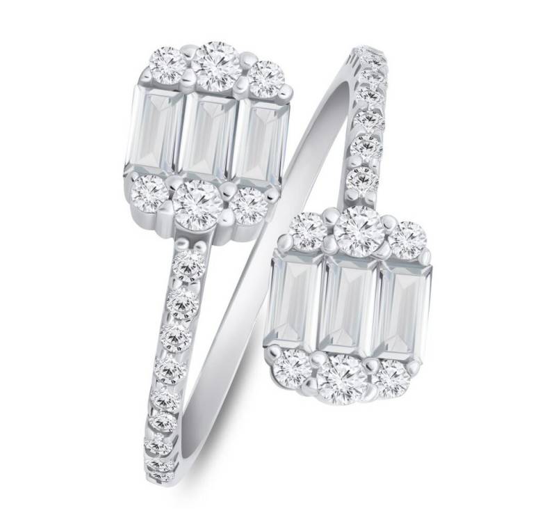 Brilio Silver Fingerring Funkelnder Silberring mit klaren Zirkonen RI078W von Brilio Silver