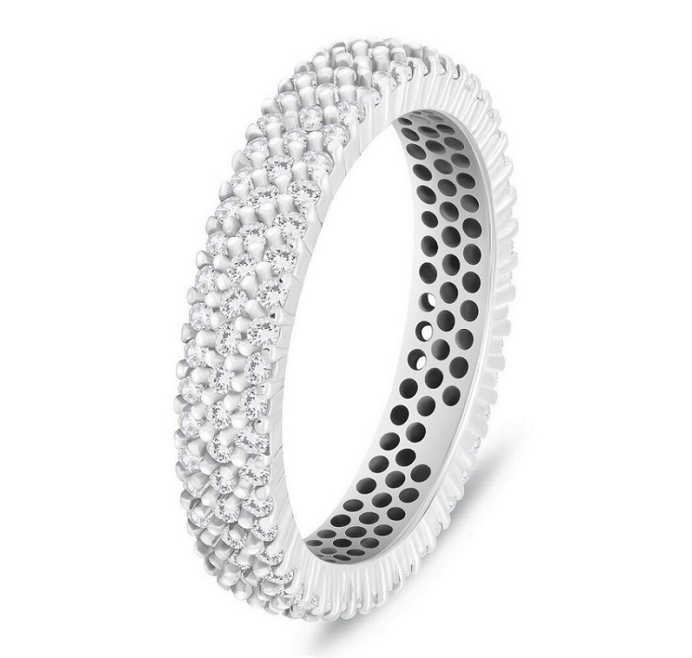 Brilio Silver Fingerring Funkelnder Silberring mit klaren Zirkonen RI117W - Kreis: 52 mm von Brilio Silver