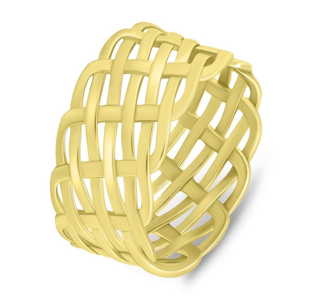 Brilio Silver Fingerring Massiv vergoldeter Ring RI065Y - Kreislauf: 60 mm von Brilio Silver