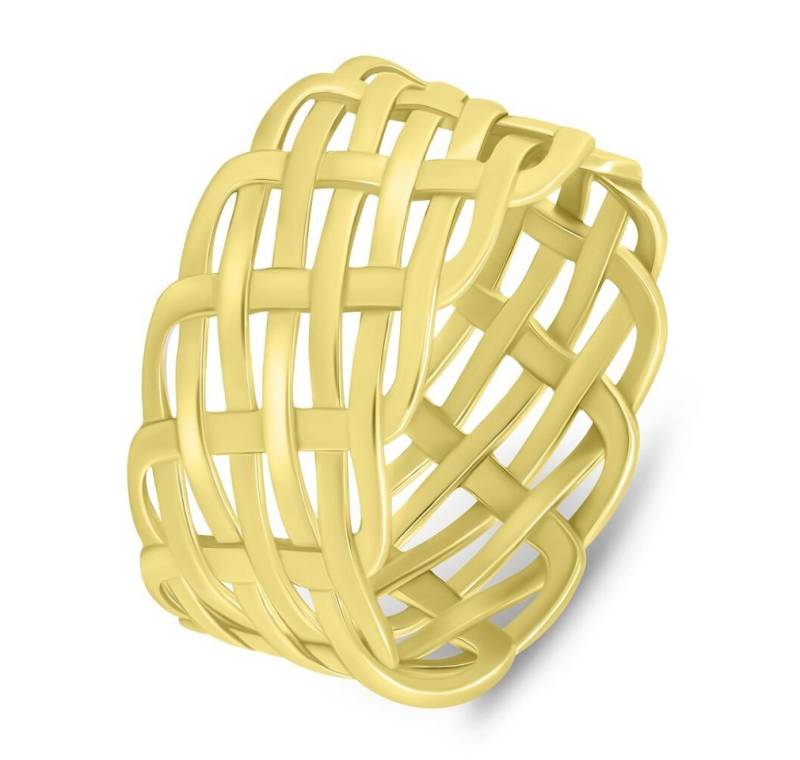 Brilio Silver Fingerring Massiv vergoldeter Ring RI065Y - Kreislauf: 60 mm von Brilio Silver