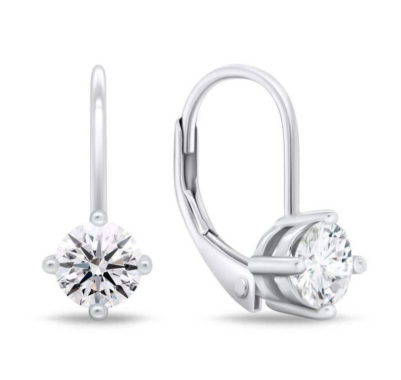 Brilio Silver Fingerring Minimalistische Silberohrringe mit Zirkonen EA754W von Brilio Silver