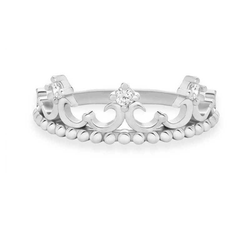 Brilio Silver Fingerring Original Silberring Crown RI115W - Kreislauf: 58 mm von Brilio Silver