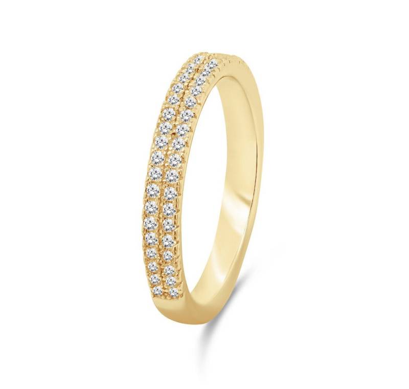 Brilio Silver Fingerring Sparkling gold-plated ring with clear zircons RI059Y - Circuit: 58 mm von Brilio Silver