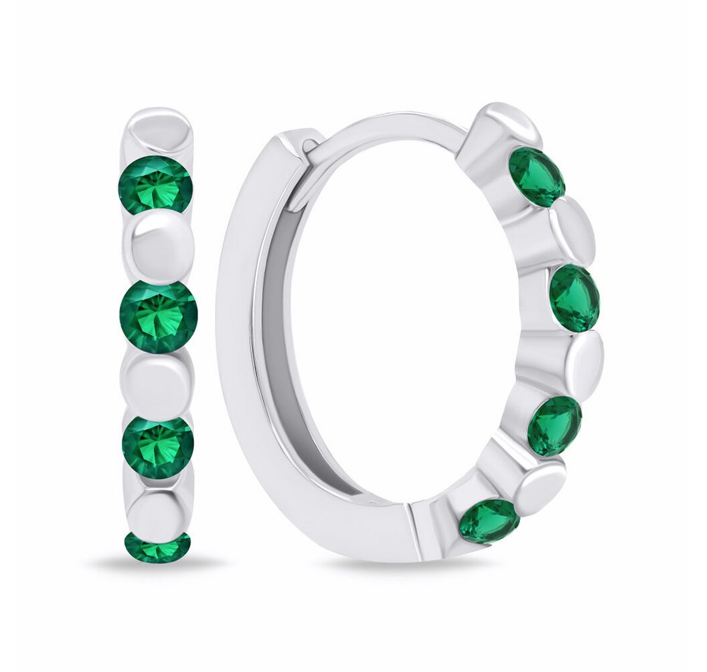 Brilio Silver Fingerring Stylish silver rings with green zircons EA676WG von Brilio Silver