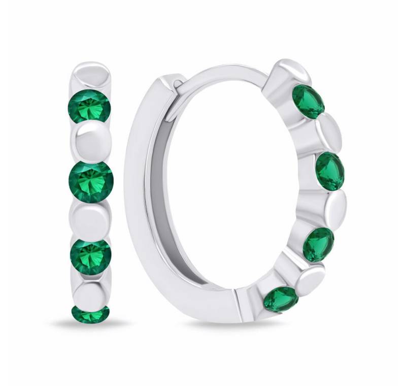 Brilio Silver Fingerring Stylish silver rings with green zircons EA676WG von Brilio Silver