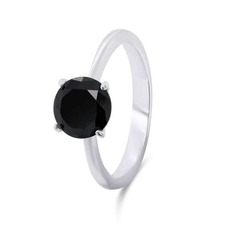 Brilio Silver Fingerring Timeless silver ring with black zircon RI057WBC - Circuit: 52 mm von Brilio Silver