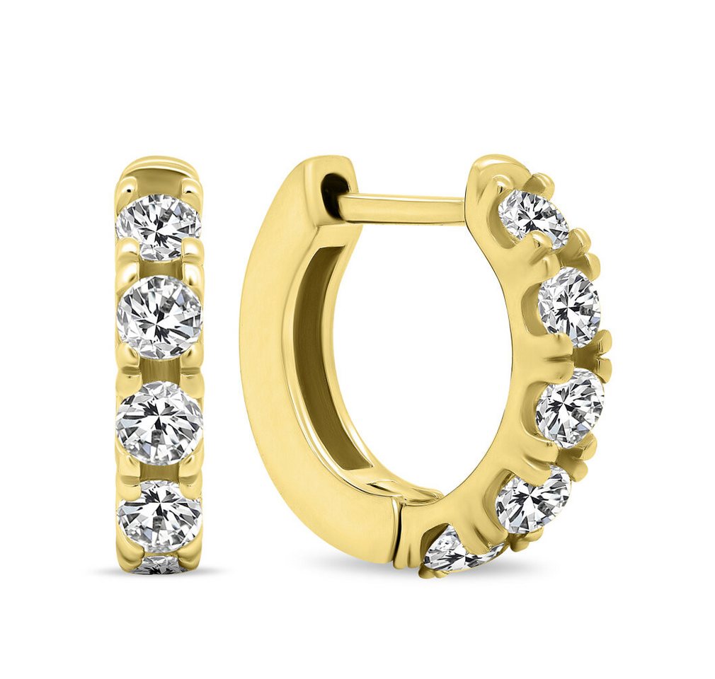 Brilio Silver Fingerring Tiny gold plated rings with clear zircons EA481Y von Brilio Silver