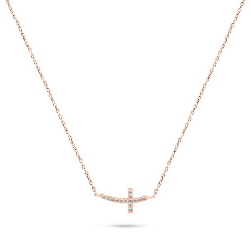 Brilio Silver Kette mit Einhänger Bronze necklace Cross with zircons NCL57R von Brilio Silver