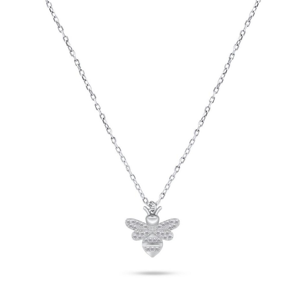 Brilio Silver Kette mit Einhänger Dezente Silberhalskette Bee mit Zirkonen NCL88W von Brilio Silver