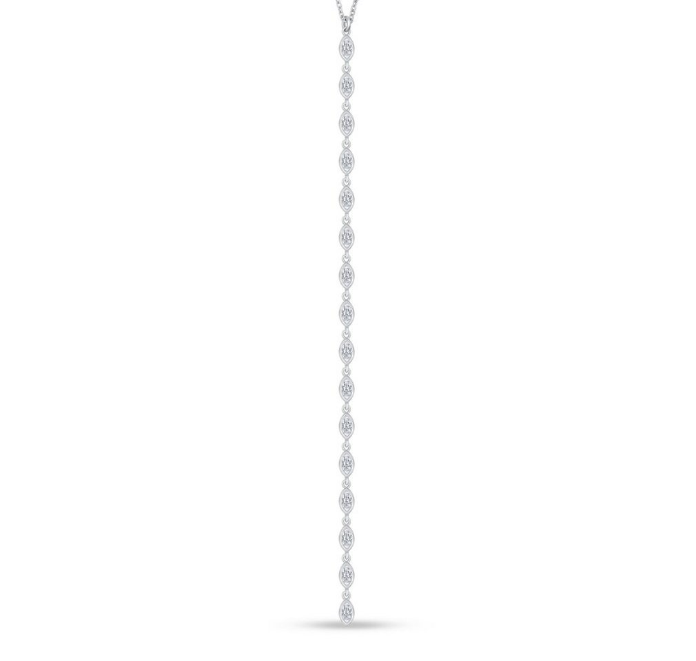 Brilio Silver Kette mit Einhänger Lange funkelnde Halskette mit Zirkonen NCL146W von Brilio Silver