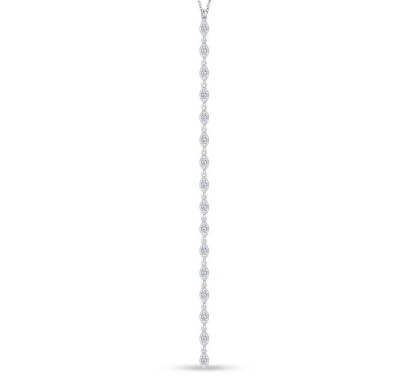 Brilio Silver Kette mit Einhänger Lange funkelnde Halskette mit Zirkonen NCL146W von Brilio Silver