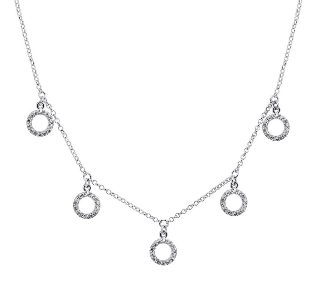 Brilio Silver Kette mit Einhänger Timeless silver necklace with zircons NCL19W von Brilio Silver