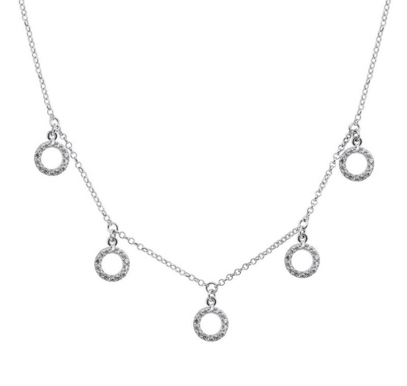 Brilio Silver Kette mit Einhänger Timeless silver necklace with zircons NCL19W von Brilio Silver