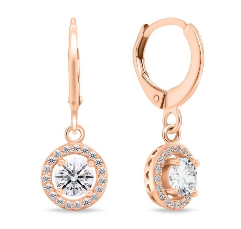 Brilio Silver Ohrring-Set Beautiful bronze earrings with clear zircons EA466R von Brilio Silver