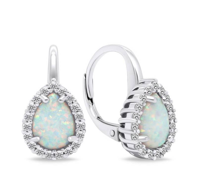Brilio Silver Ohrring-Set Charming silver earrings with synthetic opals EA636W von Brilio Silver