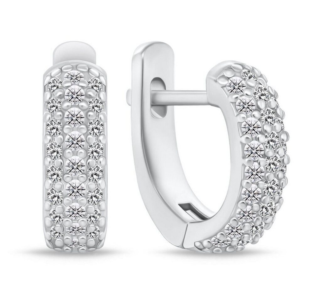 Brilio Silver Ohrring-Set Dezente Silberohrringe mit Zirkonen EA944W von Brilio Silver