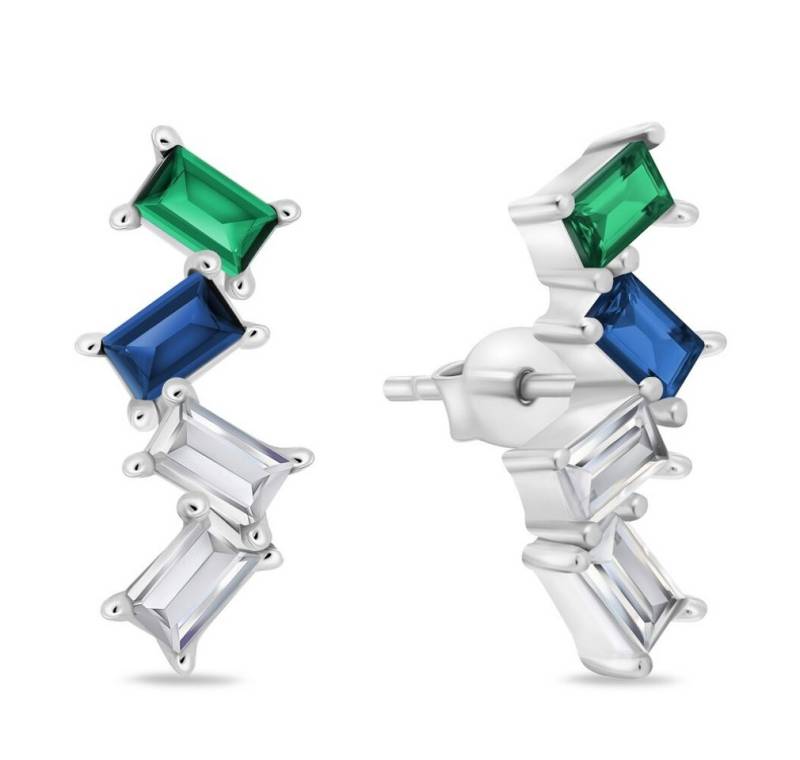 Brilio Silver Ohrring-Set Elegante Silberohrringe mit farbigen Zirkonen EA1011WRBW von Brilio Silver